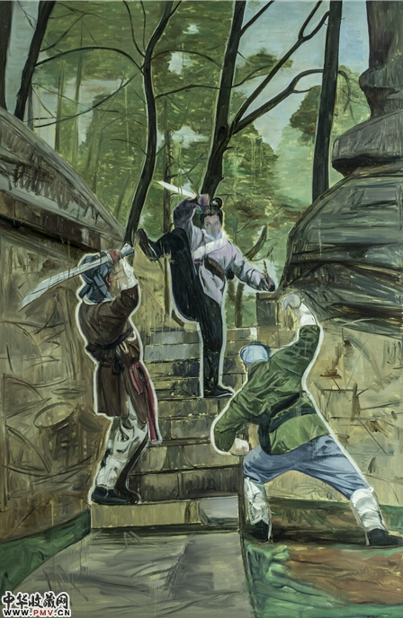 祁磊 回首望164×248cm 布面油画 2016