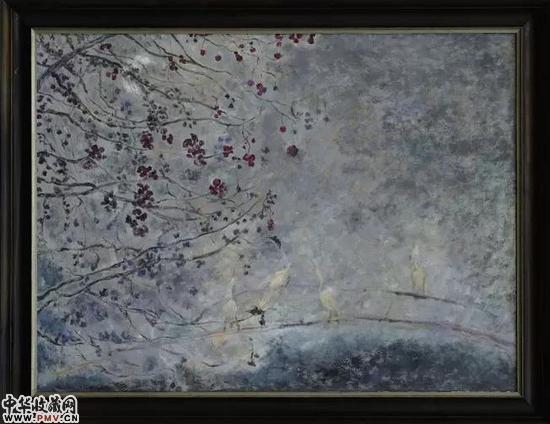 步月，月光趣事，布面油画 ，90x120cm 2012