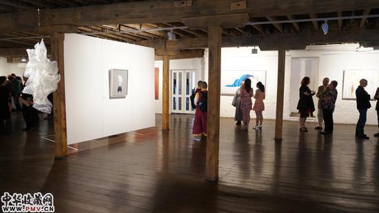 “造化——中国当代艺术展”2月17日澳大利亚霍巴特萨拉曼卡艺术中心开幕现场。