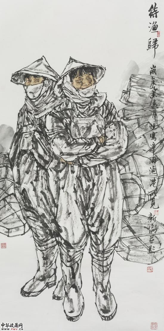 王新伦 待渔归 170×86cm 2015