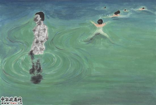 樊寒冬《沉沦·之三》纸本设色  41cmx61cm  2015