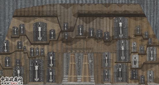 王雪树 《 “中阴”系列之1 》纸本设色  97cmx178cm  2015