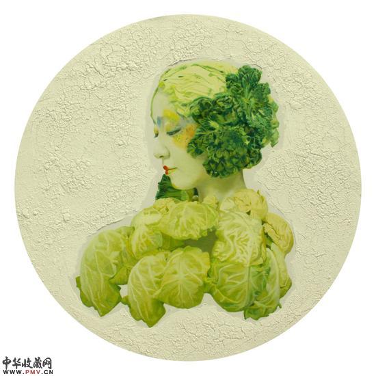 时光如水盈盈100x100cm油画 2014年