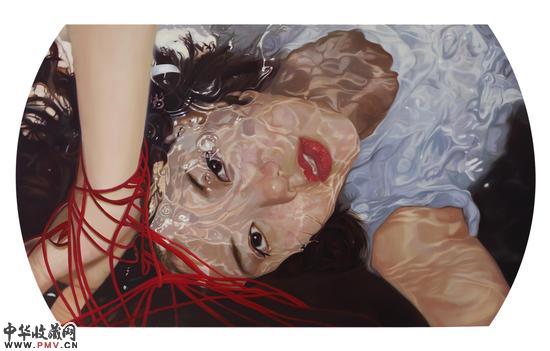 《吻水下系列三》尺寸180x105材质油画