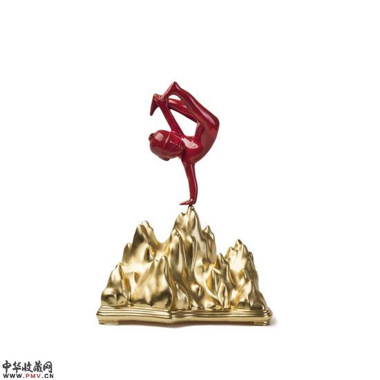 江山多娇 - 铸铜金箔 H42cm 2012