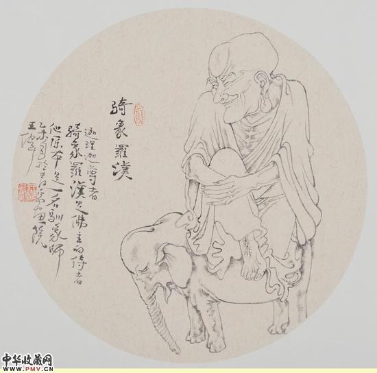 王伟作品 骑象罗汉