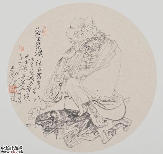 王伟作品 静坐罗汉