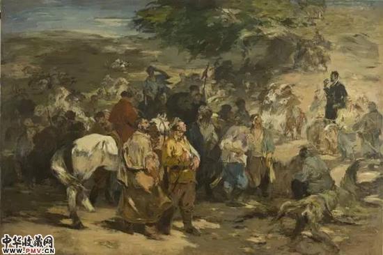   莫伊谢延科  《  红军战士中的肖尔斯将军》216x365cm  1955年  