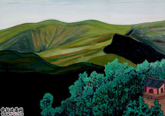 杨佴旻 五台山之一 2012 纸本设色 79X112cm