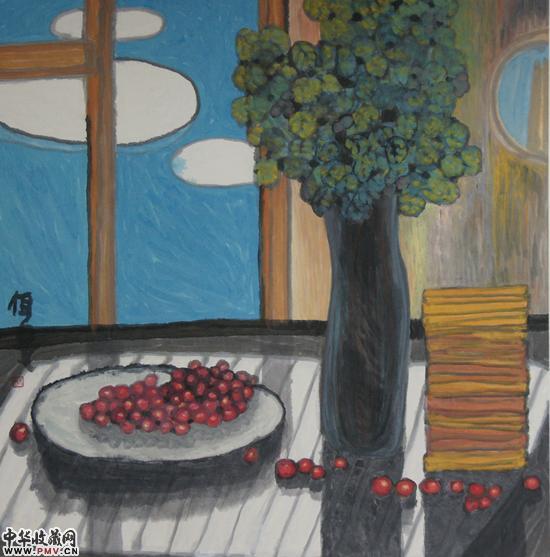 杨佴旻 樱桃 68X69cm 2016 纸本设色