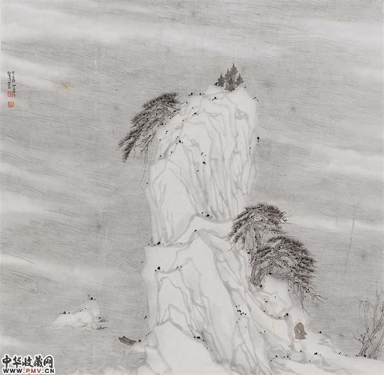 3、万行  70cm×70cm 纸本水墨 2013年