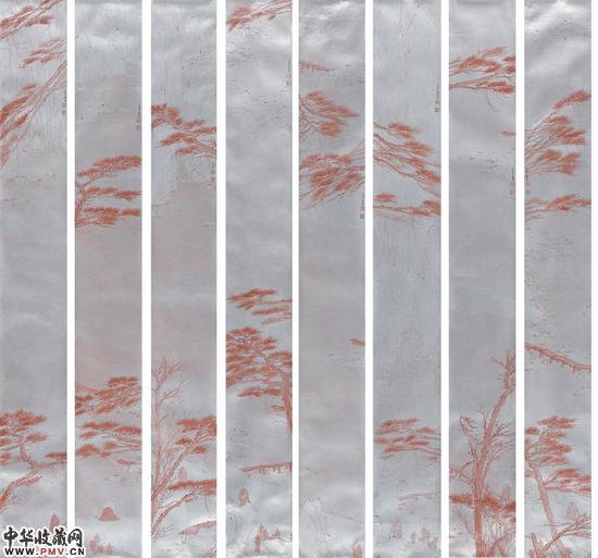 5、悟入 净行 136cm×16cm×8 纸本水墨 2015年