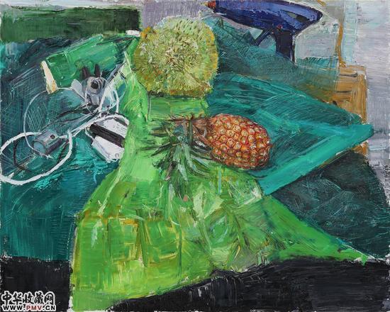 榴莲和菠萝 100×80cm 布面油画 2014
