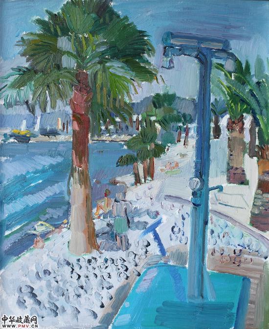 尼斯的海岸 46×38cm 布面油画 2012