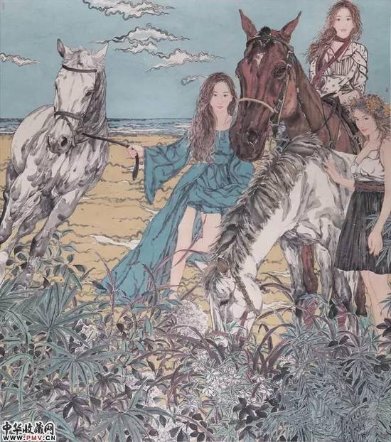 朱  晶 《晴空之二》 210 x 185cm  2014  纸本