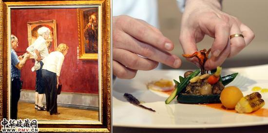 主厨以画作《大师的作品》为灵感创作的菜式