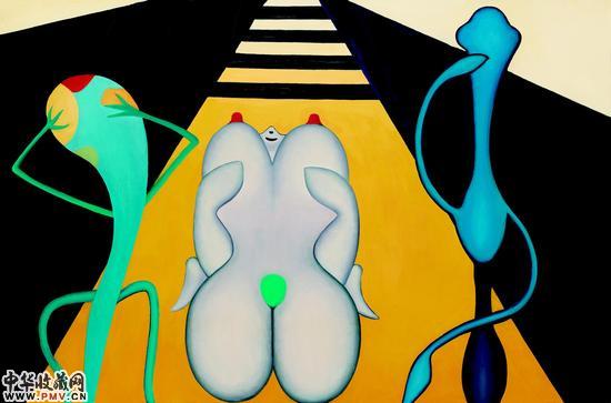 曹涌《母与子》之一，布面油画CAO Yong, Mother and Son 1, 86x100cm, 1981