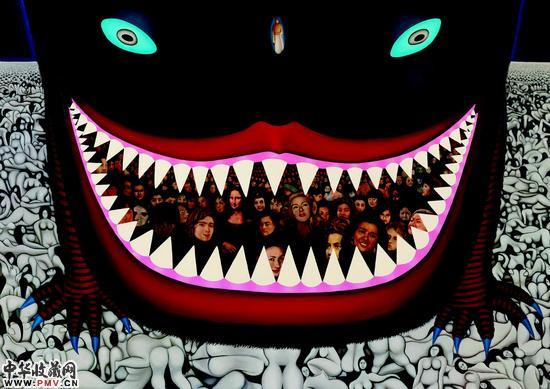 　　曹涌《现代悲剧的图式》之二,布面油画 CAO Yong, The Schema of Modern Tragedy 2,Oil on canvas,129x182 cm, 1987