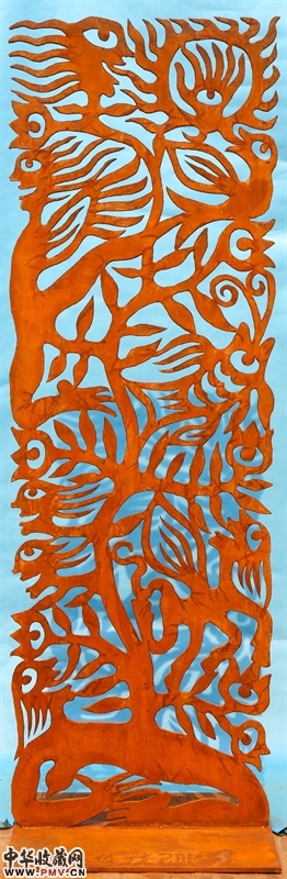 任戎，出收藏资创世纪1，天人230X75X60cm,合任铁雕，2014