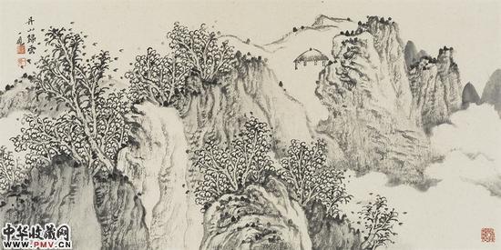 潘一见，联展丹山归云，70x35cm，2015年