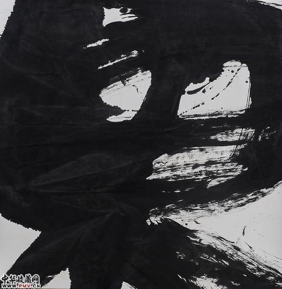 《界》纸本水墨 110X110cm 2014