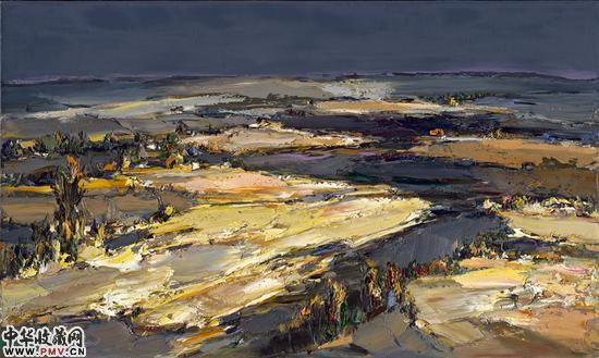 刘路喜 《好风景1》布面油画 60x100cm