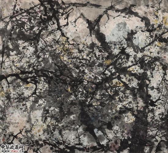 2014  Diffuse Spring 漫春,洪凌回顾 Ink on Paper, 175 × 193 cm