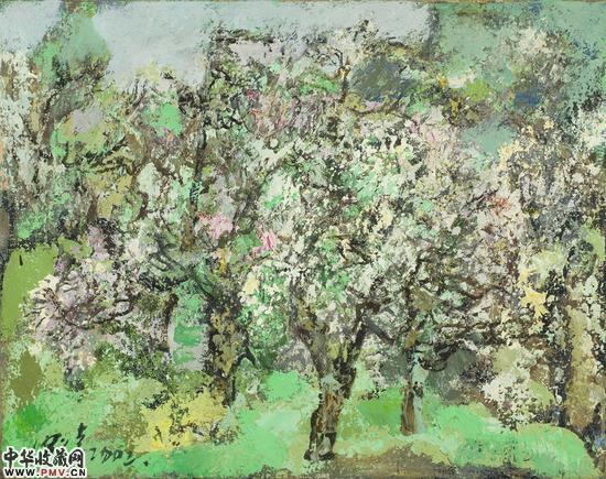 2002 洪凌_春桃_油彩畫布_30x38cm