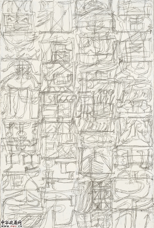 魏立刚 《塞纳河的涟漪  》41x27cm  布上铅笔、丙烯 2013