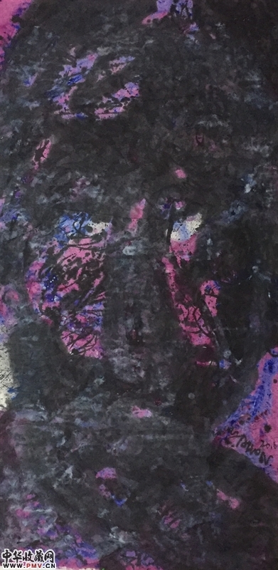 张耀煌 《 形气系列1》 纸本水墨 245x124cm 2016