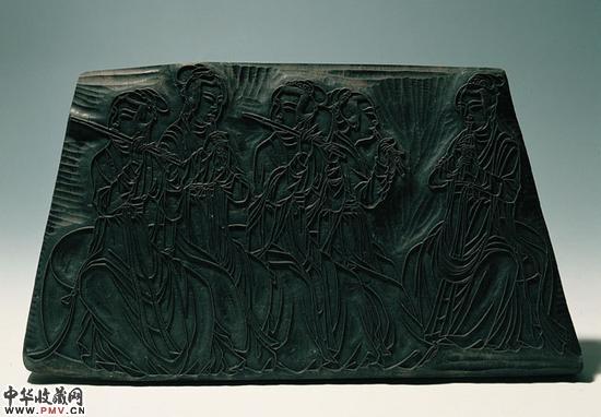 印刷顧閎中《韓熙載夜宴圖》的一塊木版