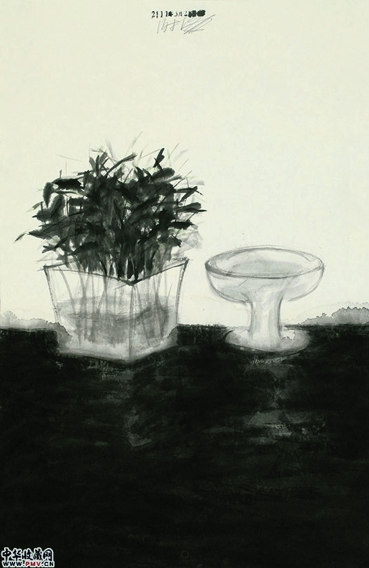 谢海 一斗富贵 墨笔纸本 68cm×45cm 2012年