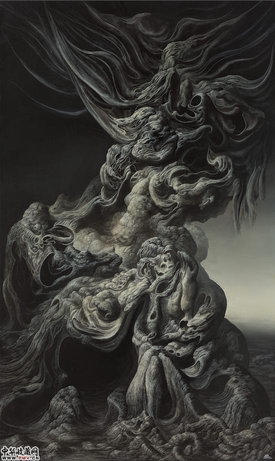 王梵僧 惊蛰 布面丙烯上光 100x60cm   2015