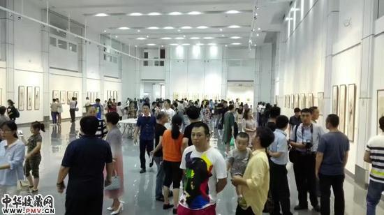 清墨涤心 承古绘今：刘建画展开幕式现场照片 (2)