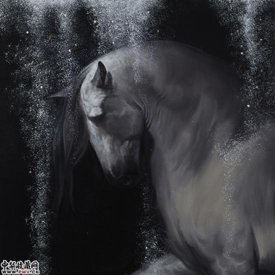 前行，吴健，布面油画，：100×100cm ，2015年 