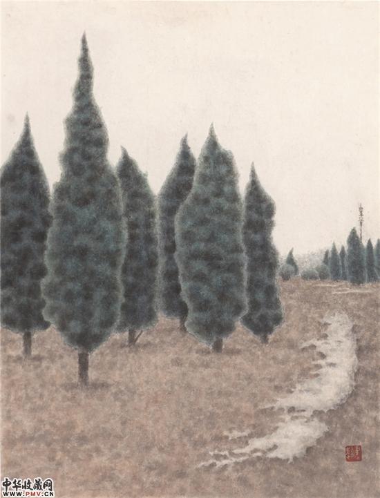 张建超《冬》46x36cm 纸本2012