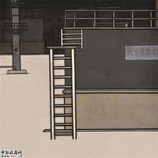 胡春伟 《观复系列No.20》 纸本设色 33×33cm 2015