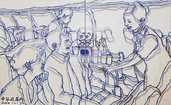 张慧过往精选作品《蓝图.交流 1》