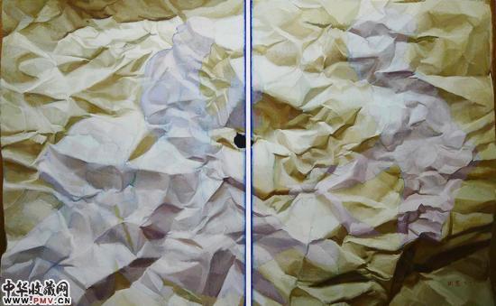 张慧过往精选作品《蓝图.褶皱》