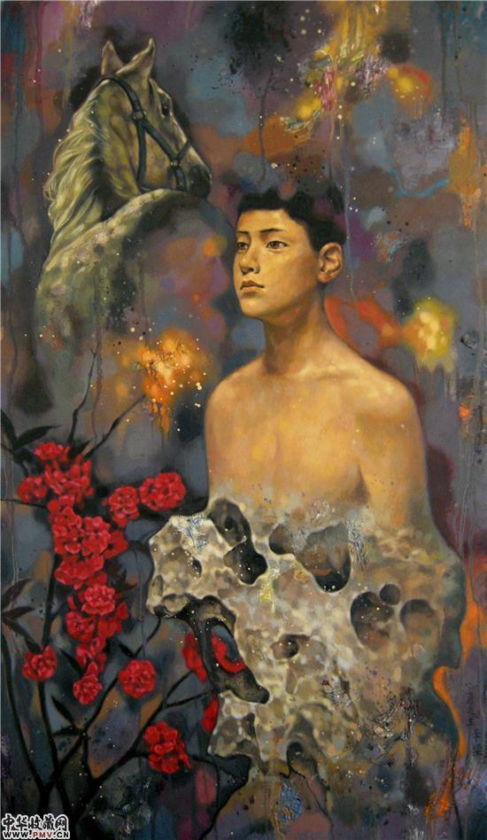 《心声之三》 李梁 120x70cm 布面油画  2013年