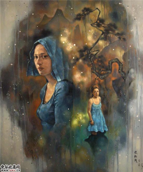 《逐松风》李梁，120x100cm  布面油画 2014年