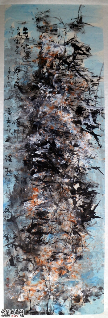 吴月霖作品-造化运竹-78.5*250轴