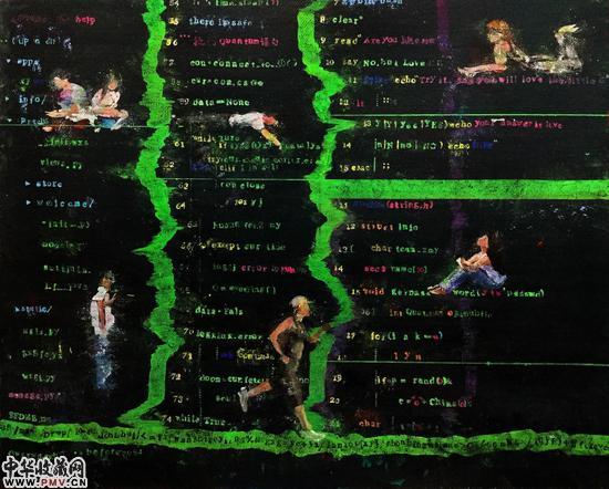 《微颤》 郑满意 2016 布面丙烯  50x60cm