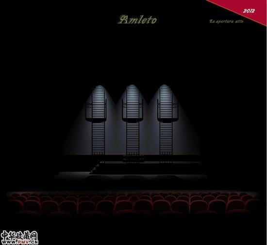 范博（女）《哈姆雷特》20X30cm  戏剧舞台设计 2013