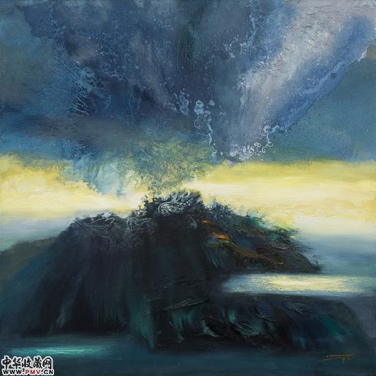 白夜光油画160×160cm2013