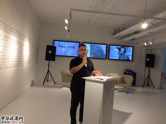 展览协办方之一，天籁艺术学校北京校区戴曦校长发言