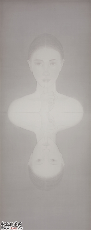 2016 赵东  心▪若水 40X80 绢本