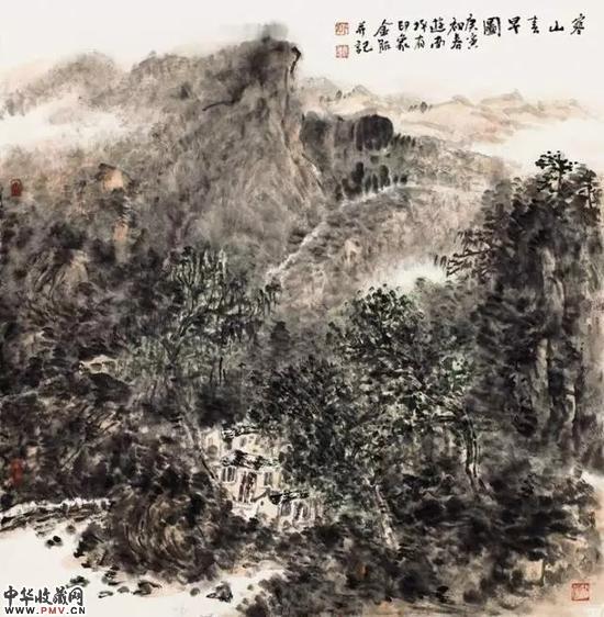 寒山春早图68cm x 68cm