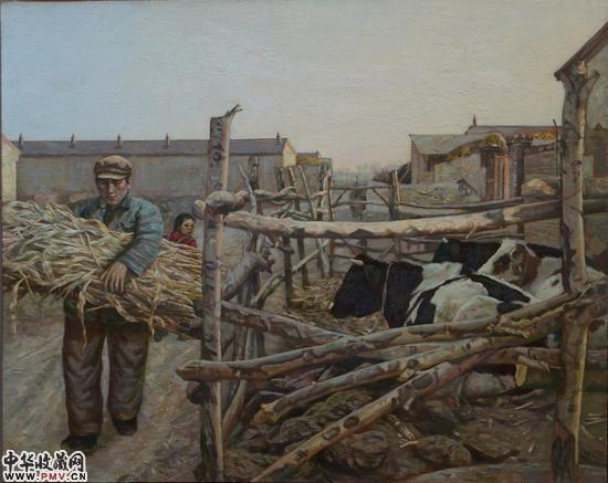 冬日1998布面油画80×100cm