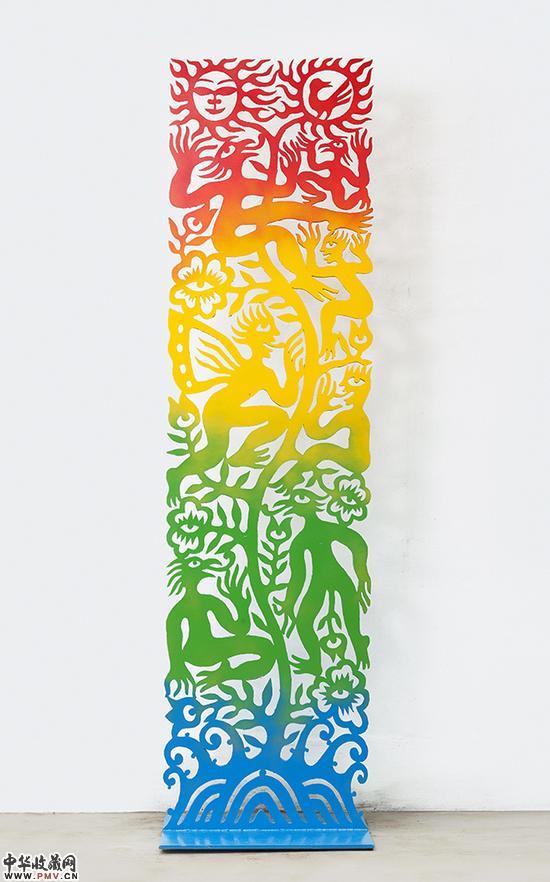 四季1，2016年，铁雕，280x75x75cm